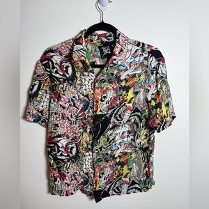 ED HARDY | Men’s Hawaiian Style Graphic Shirt